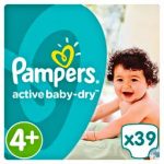 PAMPERS ACTIVE BABY DRY - ΠΑΝΕΣ ACTIVE BABY DRY NΟΥΜΕΡΟ 4+ (9-16 KG) 39 TEM