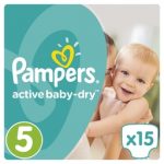 PAMPERS ACTIVE BABY DRY - ΠΑΝΕΣ ACTIVE BABY DRY NΟΥΜΕΡΟ 5 (11-18 KG) 15 TEM