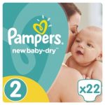 PAMPERS ACTIVE BABY DRY - ΠΑΝΕΣ ACTIVE BABY DRY ΝΟΥΜΕΡΟ 2 (3-6 KG) 22 TΕΜ
