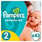 PAMPERS NEW BABY - ΠΑΝΕΣ ACTIVE BABY DRY NΟΥΜΕΡΟ 2 (3-6 KG) 43 TEM