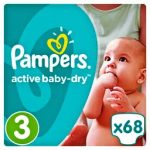 PAMPERS - ΠΑΝΕΣ ACTIVE BABY DRY NΟΥΜΕΡΟ 3 (5-9KG) 68 TEM