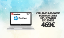 HP Pavilion 15-AW006NV A10-9600/6GB/SSD256GB | mediamarkt | 469€