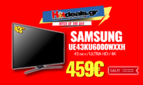 SAMSUNG UE43KU6000 WXXH 4K | Τηλεόραση Smart 43″ | Ultra HD + HDR | MediaMarkt | 459€