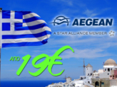 Aegean 19€ Φθηνά Εισιτήρια για Ελλάδα | 200.000 θέσεις Πτήσεων Ελλάδας από 19€ | el.aegeanair.com | 19€
