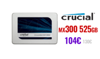 Crucial MX300 525GB SSD Σκληρός Δίσκος | amazon.es | 104€